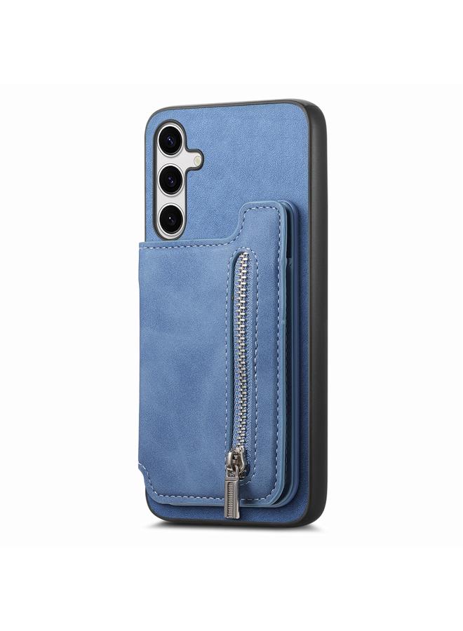 S-TOP Case For Samsung Galaxy S24 5G Retro MagSafe Zipper Wallet Card Bag Back Phone Case - Image 2