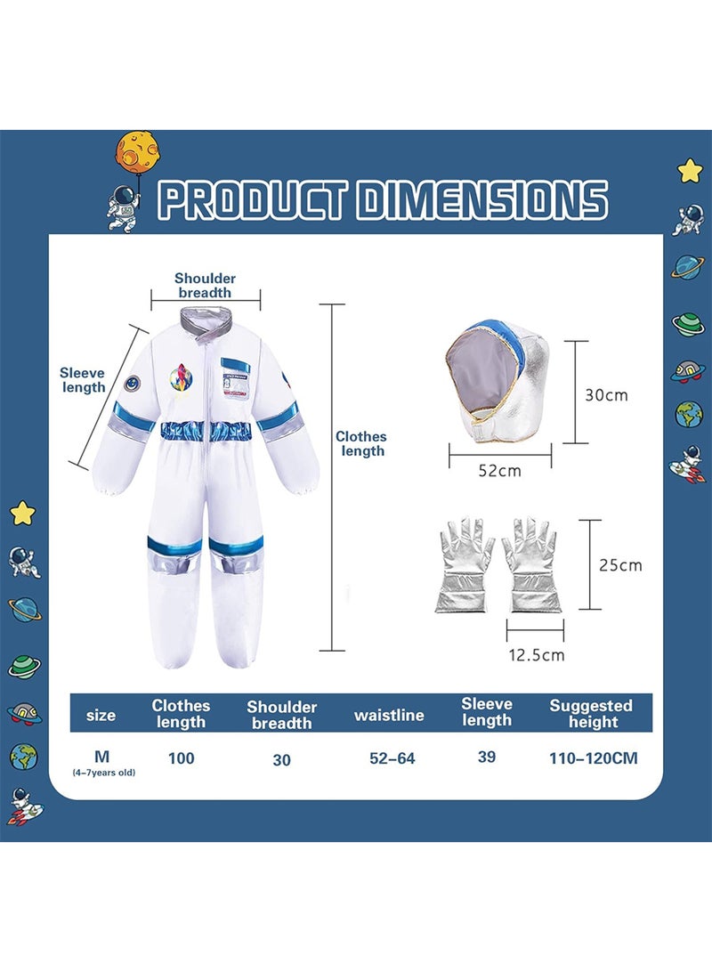 Loquat Astronaut Children's Clothing Space Pilot Jumpsuit With Chest Badge Helmet And Gloves Party Performance Performance Costumes Dance Platform Costumes - Image 2