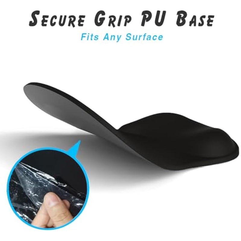 ديمون شيست قاعدة ماوس بمسند معصم جل من ايرجو كومفورت - قاعدة ماوس مكتب مريحة مع دعم للمعصم - غير قابلة للانزلاق، تصميم ملحقات مكتب لديكور المنزل والالعاب (04 جرافيت جلايد) - Image 5