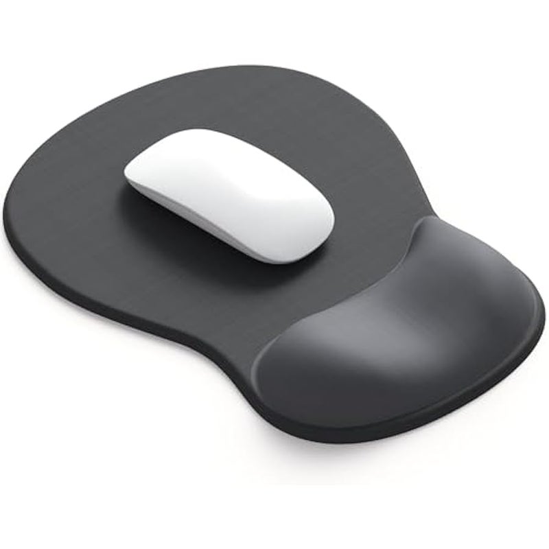 ديمون شيست قاعدة ماوس بمسند معصم جل من ايرجو كومفورت - قاعدة ماوس مكتب مريحة مع دعم للمعصم - غير قابلة للانزلاق، تصميم ملحقات مكتب لديكور المنزل والالعاب (04 جرافيت جلايد) - Image 1