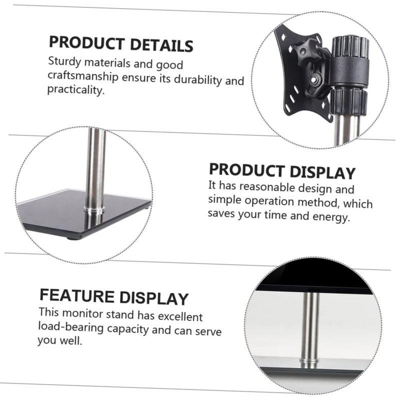 Adjustable Monitor Stand Mount for LCD Screens with Height and Angle Adjustment for Space Saving - Image 5