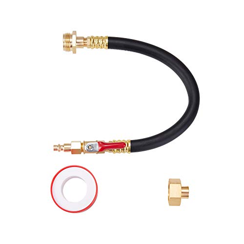 Kbrotech RV Winterizing Kit Sprinkler Blowout Adapter with Shut Off Valve,Air compressor Quick-Connect plug Male & Female Water Blow Out Fitting Adapter for Winterize Sprinkler Systems, Camper,Boat,Motorhome - Image 1