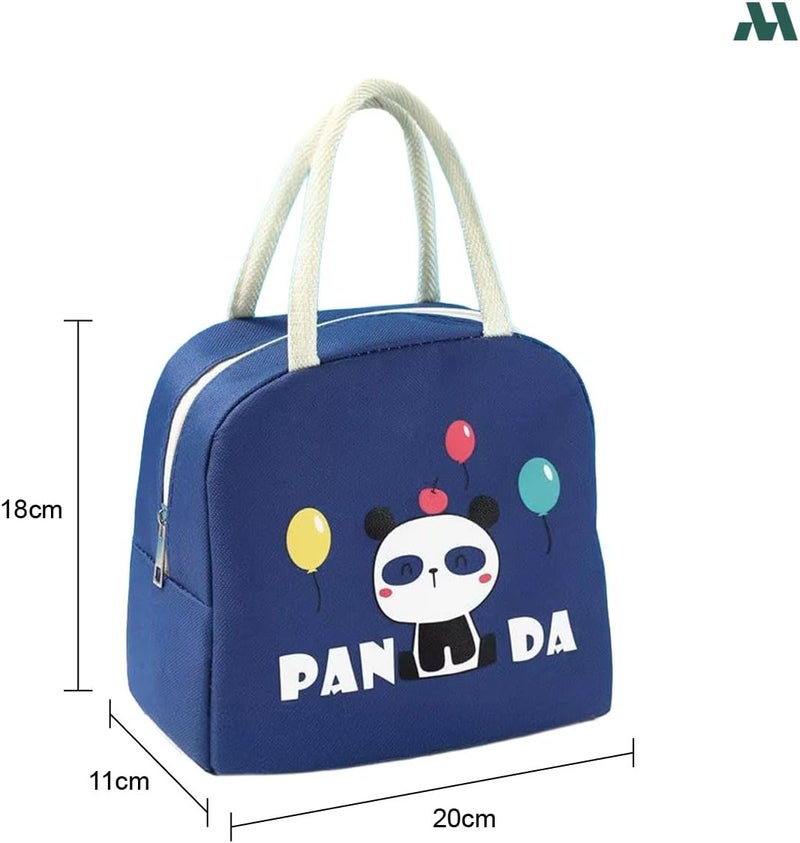 Mobcos Panda Navy Large Capacity Insulated Lunch Bag | Waterproof & Stain-Resistant Meal Tote with Advanced Temperature Retention | Durable Polyester Lunch Bag for Office & School - Image 5
