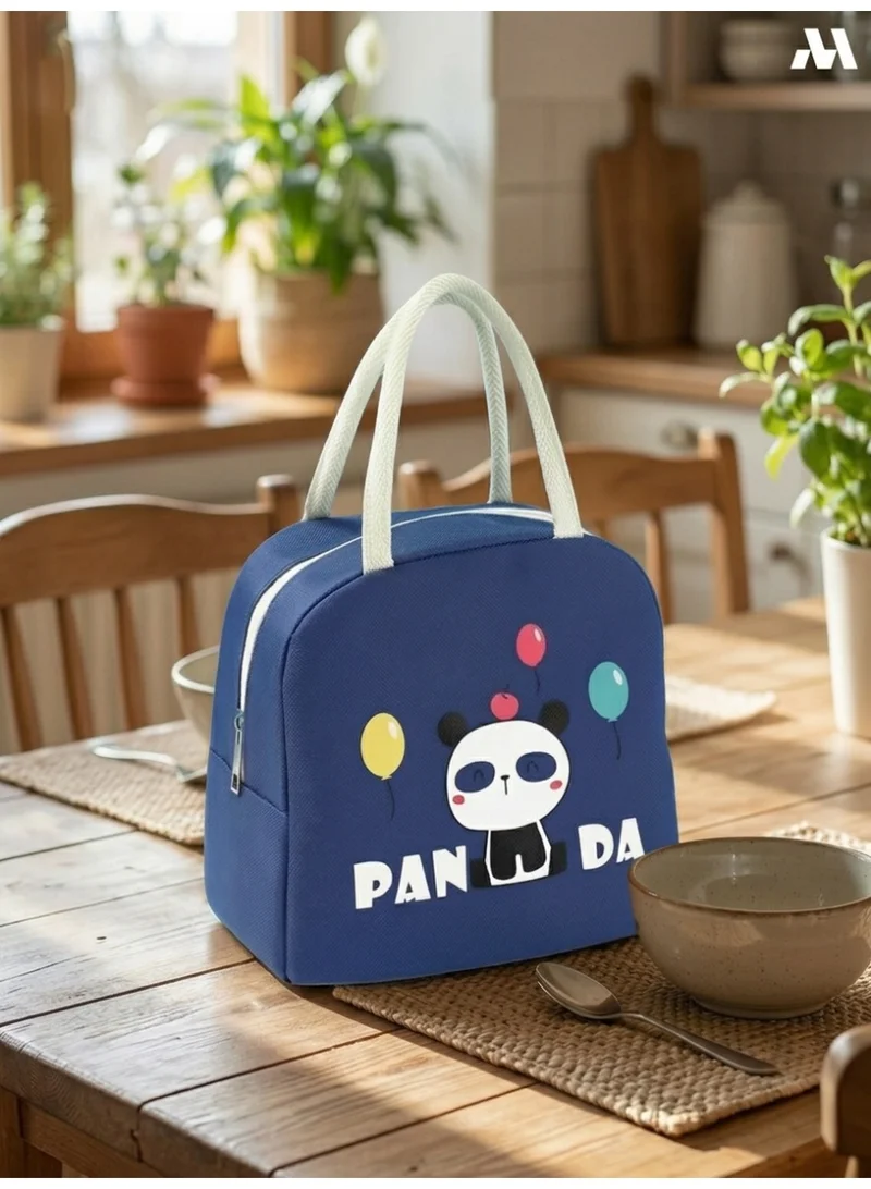 Mobcos Panda Navy Lunch Bag Mobcos Panda Navy Large Capacity Insulated Lunch Bag | Waterproof & Stain-Resistant Meal Tote with Advanced Temperature Retention | Durable Polyester Lunch Bag for Office & School  | Best Price UAE