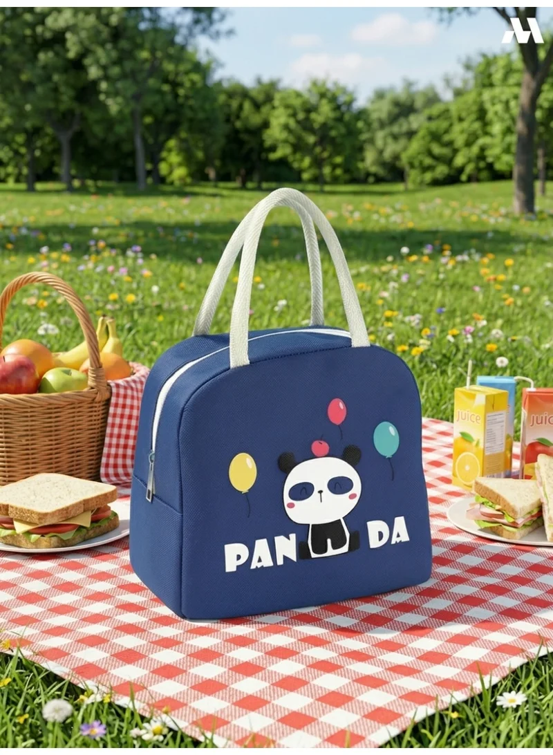 Mobcos Panda Navy Lunch Bag Mobcos Panda Navy Large Capacity Insulated Lunch Bag | Waterproof & Stain-Resistant Meal Tote with Advanced Temperature Retention | Durable Polyester Lunch Bag for Office & School  | Best Price UAE