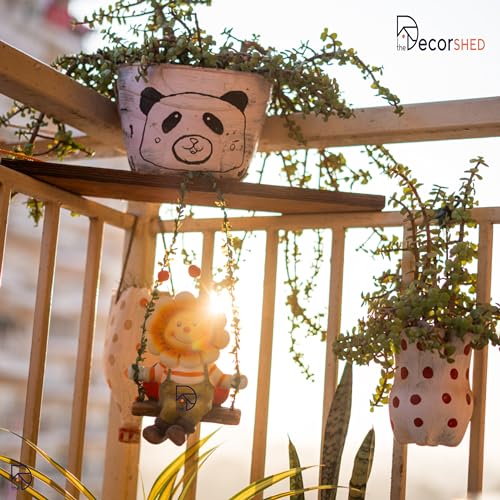 The Decorshed Bee Resin Crafts Ornaments Creative Cute Swing Outdoor Garden Courtyard Balcony Hanging Decoration, 15 cm , 14 cm, Multicolor - Image 5