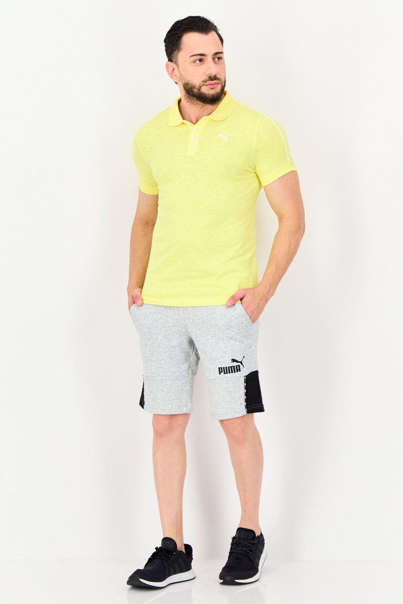 PUMA تي شيرت بولو رياضي للرجال بأكمام قصيرة، أصفر ساطع - Image 4