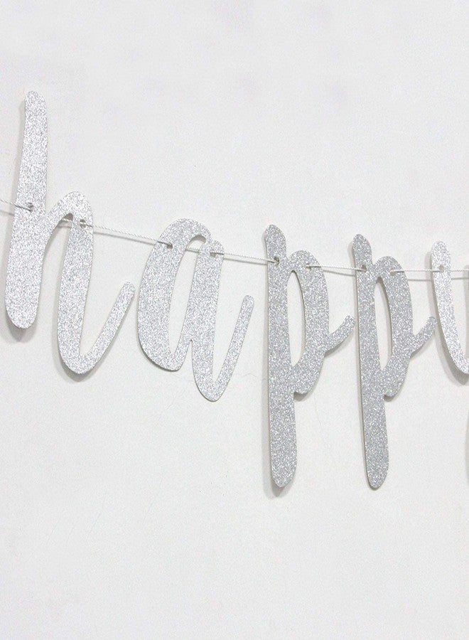فيستيكو لافتة "Festiko®Silver Happy Half Banner"، زينة حفلات الذكرى السنوية السادسة/عيد ميلاد الطفل السادس - Image 3