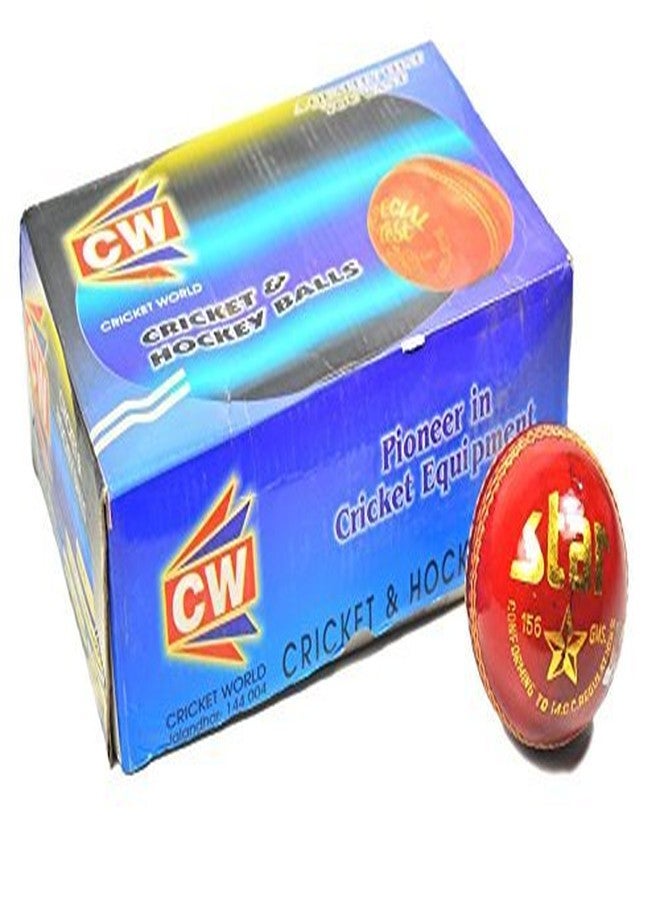 X3 Box of 6 pcs CW Star Cricket Balls Red - Image 2