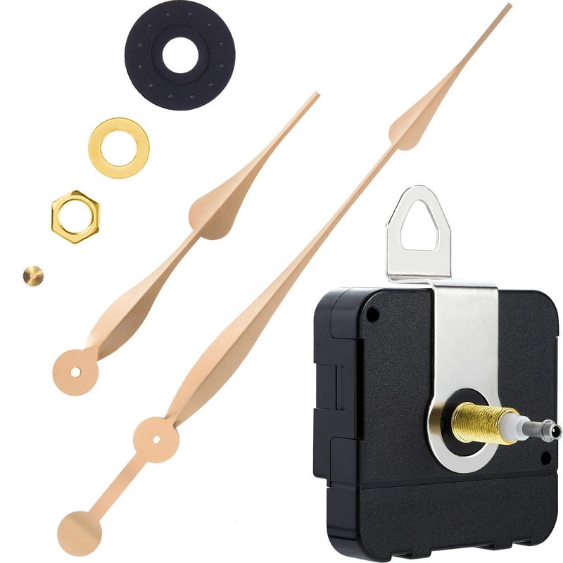 High-Torque Quartz Clock Movement 12-inch Metal Hands DIY Gold 