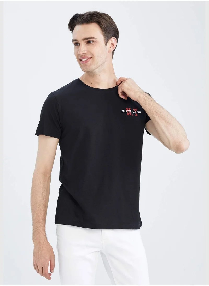 DeFacto Slim Fit Short Sleeve Printed T-Shirt