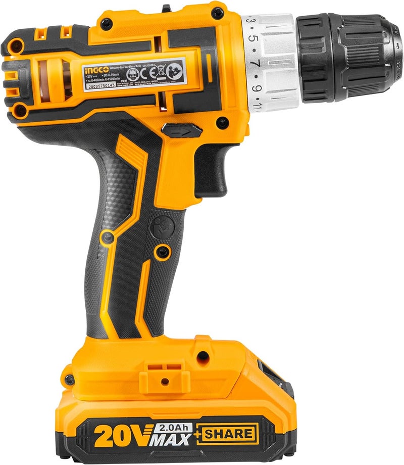 INGCO Lithium-Ion Cordless Drill Cdli20024 - Image 2