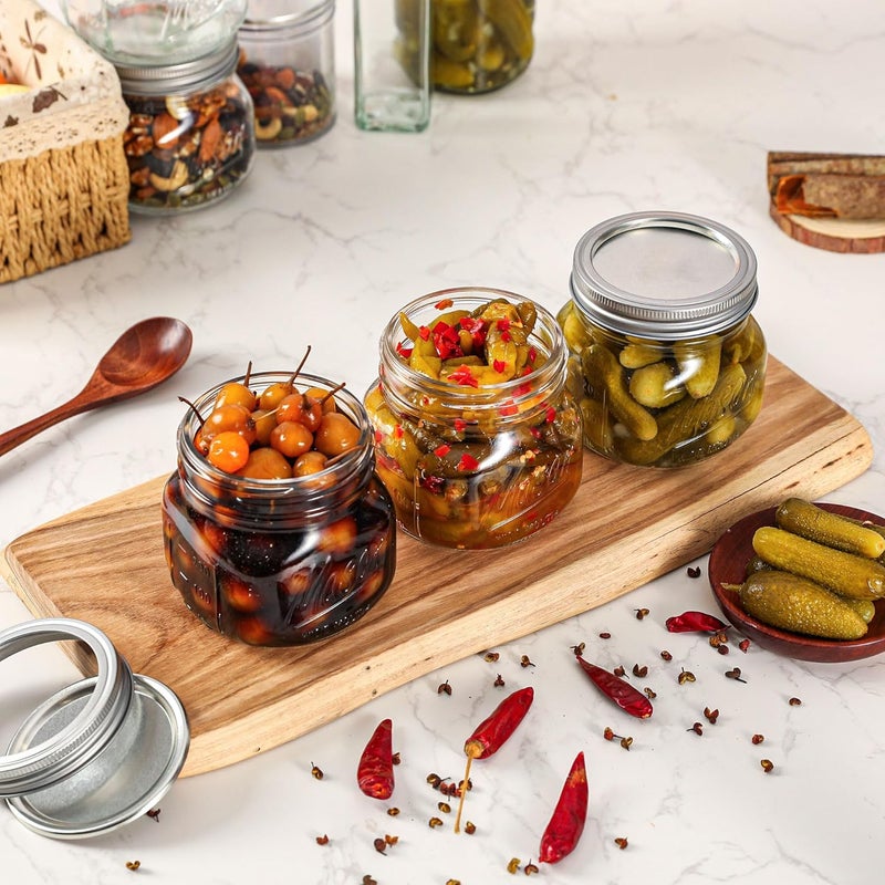 Ieavier 12PCS Wide Mouth Mason Jars 16oz with Airtight Lids and Bands, Canning Jars with Crystal Glass for Food Storage, Spice Jars, Canning, DIY Projects, Jam, Jelly, Honey, Preserving, Drinking - Image 5