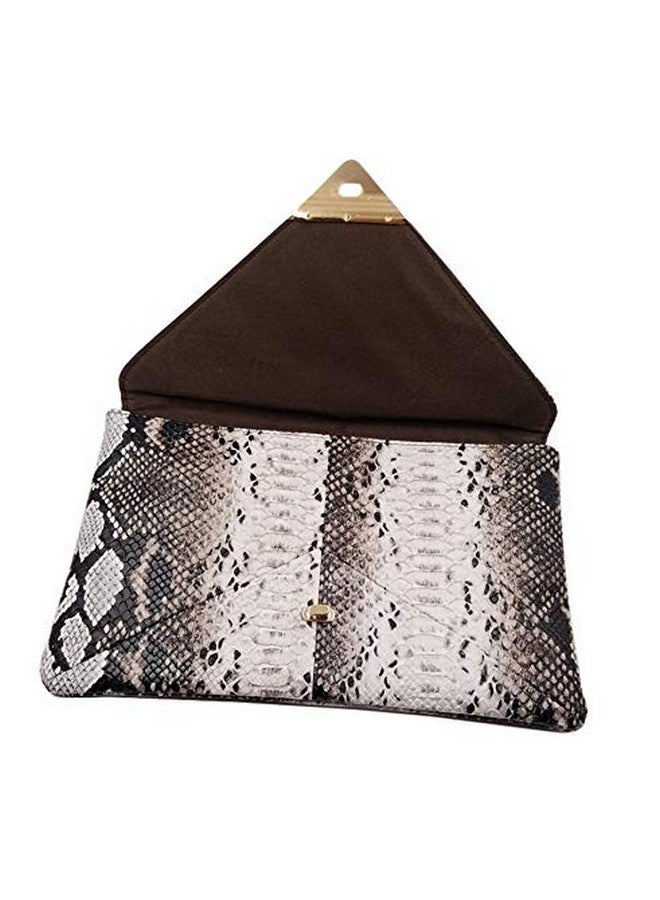 Newfancy حقيبة كلتش نسائية بتصميم جلد الثعبان مع سلاسل لحفلات المساء والاحتفالات وحقيبة كتف واحدة الحجم - Image 4