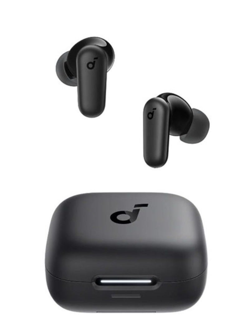 R50i True Wireless Earbuds 10mm Drivers with Big Bass, Bluetooth 5.3, 30H Playtime, IPX5-Water Resistant, AI Clear Calls with 2 Mics, 22 Preset EQs via App Black