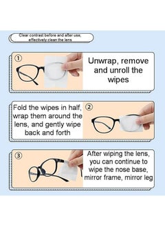 Ocean Glasses Cleaning Wipes, Glasses Wipes 100 pcs, Extra Thick, Pre-moistened And Quick-drying, Individually Wrapped, Suitable For All Types Of Glasses And Electronic Screens  - Image 3
