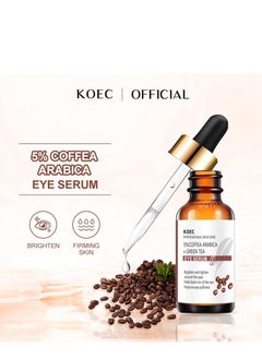 KOEC Caffeine Eye Serum - with Green Tea, Hyaluronic Acid, Collagen, Caffeine Eye Lift Serum - Reduces Puffiness, Dark Circles, Under Eye Bags, Wrinkles and Fine Lines Around The Eyes (30ml)  - Image 2
