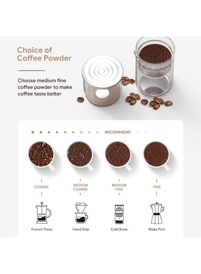 iCafilas 2-in-1 Cold Brew Coffee Maker, 300ml Glass Drip Coffee Brewer with Stainless Steel Lid – Slow Drip Ice Coffee Maker for Home, Office - Image 3