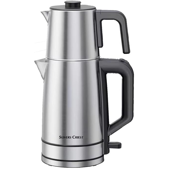 rayihni Electric Samovar Tea Maker  Stainless Steel DoubleLayer Kettle 1L2L Capacity Automatic PowerOff Dual Heating For Water  Tea Brewing  Home Kitchen Water Boiler - Image 3