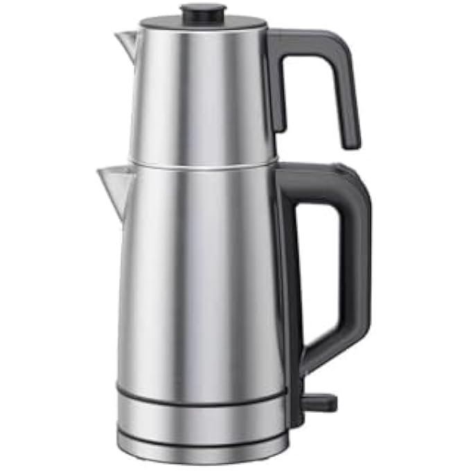 rayihni Electric Samovar Tea Maker  Stainless Steel DoubleLayer Kettle 1L2L Capacity Automatic PowerOff Dual Heating For Water  Tea Brewing  Home Kitchen Water Boiler - Image 1