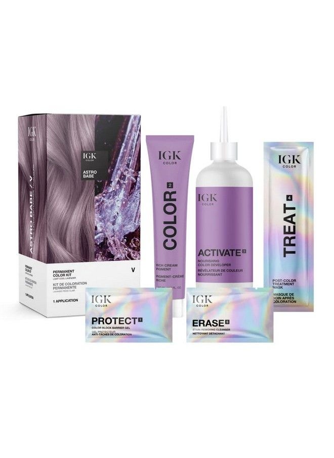 iGK Permanent Color Kit Astro Babe Light Cool Lavender V | Easy Application + Strengthen + Shine | Vegan + Cruelty Free + Ammonia Free | 4.75 Oz  - Image 3