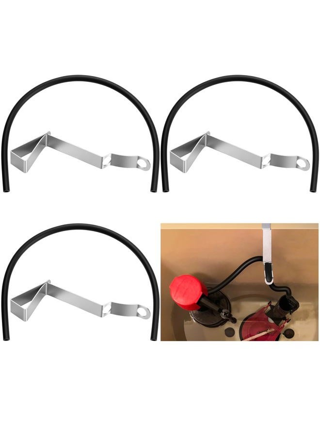 Pushglossy 3 Pack Refill Tube and Clamp Replacement Toilet Repair Kit Flexible Overflow Replacement Hose 15" 5/8mm Black Fill Valve Refill Tube with Clip - Image 1