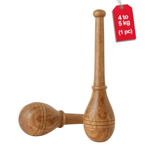 KNK GADA FITNESS BAR INDIAN CLUB BHEEM MACE SHOULDER EQUIPMENT MEEL KARLA KATAI FITNESS DURABLE WOODEN EQUIPMENT 4 to 5 KG - Image 1