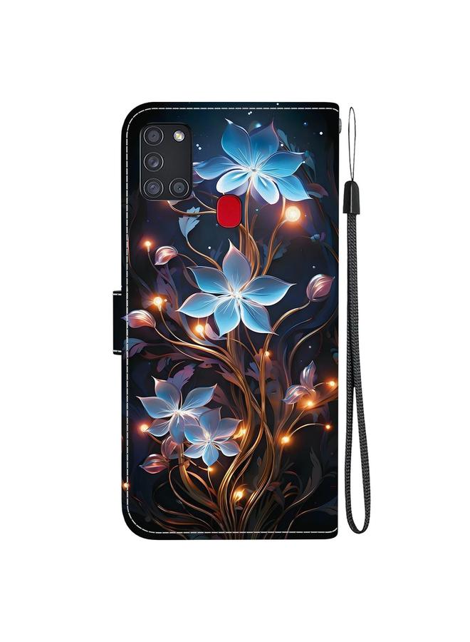 S-TOP Case For Samsung Galaxy A21s Crystal Texture Colored Drawing Leather Phone Case - Image 3