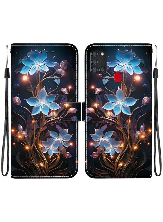 S-TOP Case For Samsung Galaxy A21s Crystal Texture Colored Drawing Leather Phone Case - Image 1