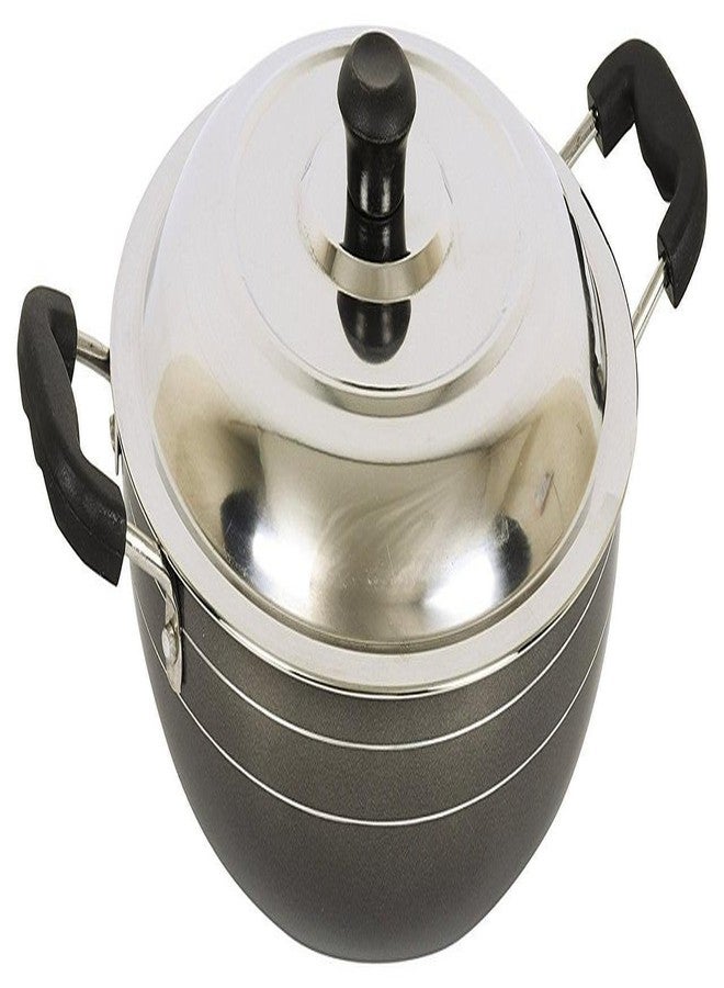 جي دي مقلاة كاداي عميقة غير لاصقة من الألومنيوم مع غطاء من الفولاذ المقاوم للصدأ، أواني طهي متعددة الاستخدامات: مقلاة قلي عميقة، مقلاة كراهي، مقلاة ووك، سعة 2 لتر - Image 2