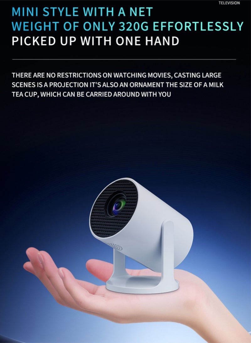 Mi VAZA Short Throw Projector - Powered by Power Bank - Support 4K - 170ANSI Lumen - Portable Projector with Auto Keystone Correction, Android 13, 5G Wifi 6, Bluetooth 5.0 - Mobile Home Theater - Compatible with Android/iOS/Windows/TV Stick/HDMI/USB/Game Controller/Computer/Laptop/Smartphone - Image 4