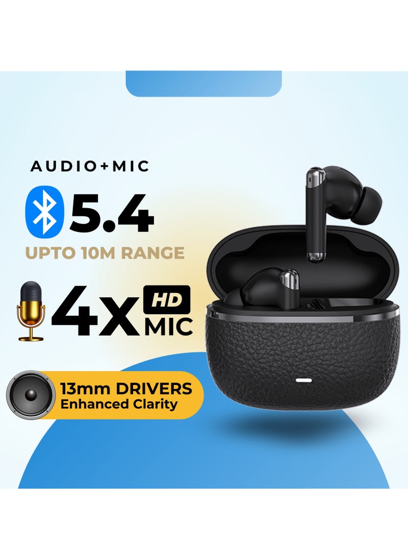 GRABIT - GTUNES-GRAVELS True Wireless Earbuds – ANC & HD Sound, Experience -25dB Active Noise Cancellation, quad-mic clarity, and rich 13mm audio with Bluetooth 5.4. Enjoy Transparency, and ANC Off modes. Features a sleek electroplated case, LED battery indicator, and Type-C fast charging. Compatible with iPhone, Samsung, OnePlus, Xiaomi, Huawei, Google Pixel, iPads, MacBooks, and more. - Image 1