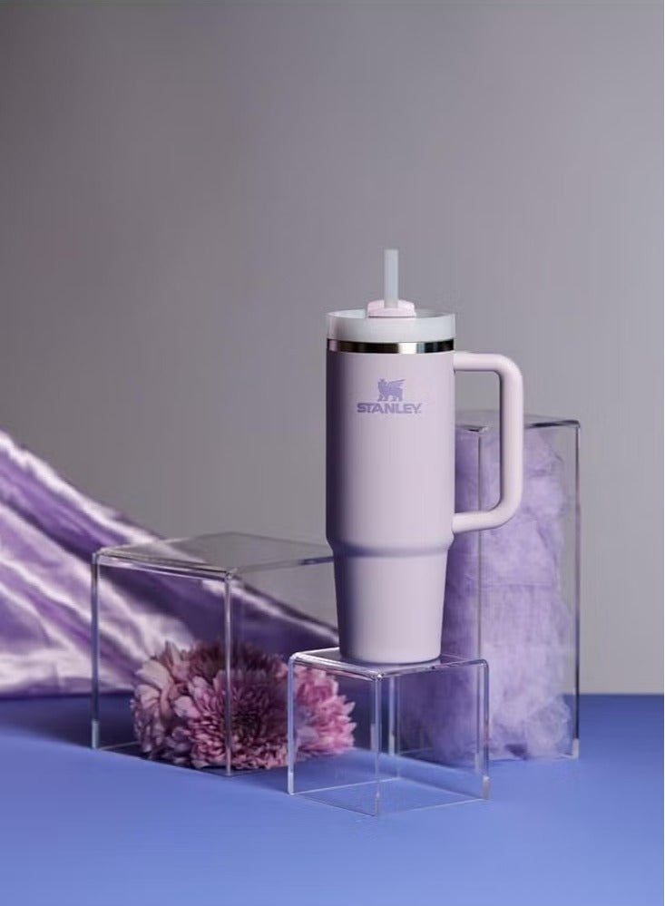 Stanley Quencher H2.0 Collection Stainless Steel Vacuum Insulated Tumbler with Lid and Straw for Iced and Cold Beverages, 40 oz / 1.18 L - Orchid, Leak-Proof, Double-Wall Insulation for All-Day Hydration - Image 4
