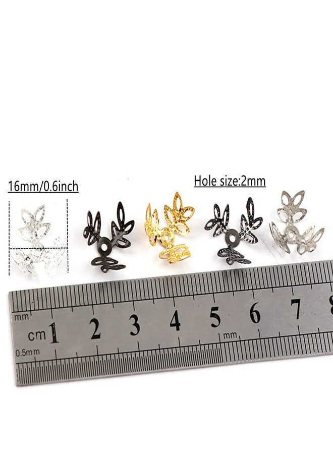 Zhiheng 500PCS Clover Bead Caps Hollow Flower Spacer Bead End Caps for Earring Bracelet Necklace Jewellery Making Jewelry Finding Supplies (Antique Bronze) - Image 2