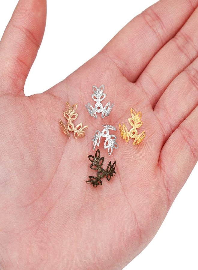 Zhiheng 500PCS Clover Bead Caps Hollow Flower Spacer Bead End Caps for Earring Bracelet Necklace Jewellery Making Jewelry Finding Supplies (Antique Bronze) - Image 3