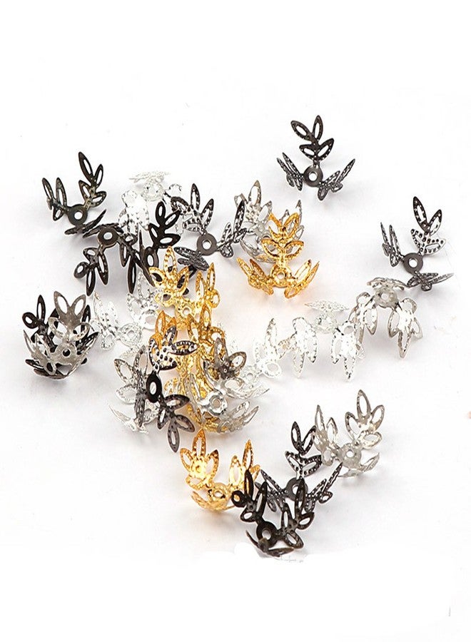 Zhiheng 500PCS Clover Bead Caps Hollow Flower Spacer Bead End Caps for Earring Bracelet Necklace Jewellery Making Jewelry Finding Supplies (Antique Bronze) - Image 4