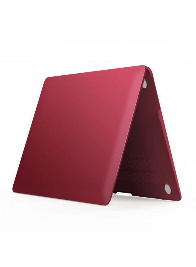 IBENZER Compatible with MacBook Air 11 Inch Case Model A1370 A1465, Soft Touch Plastic Hard Shell Case Bundle with Keyboard Cover for Mac Air 11, Wine Red, A11WR+1 - Image 4