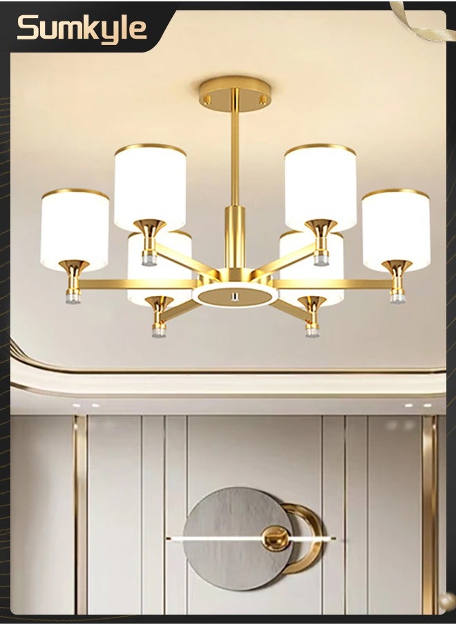 Sumkyle Chandelier Modern Ceiling Lighting 6 Lights Adjustable Industrial Mount Pendant Light Fixture For Kitchen Living Dining Room Bedroom Foyer  - Image 1