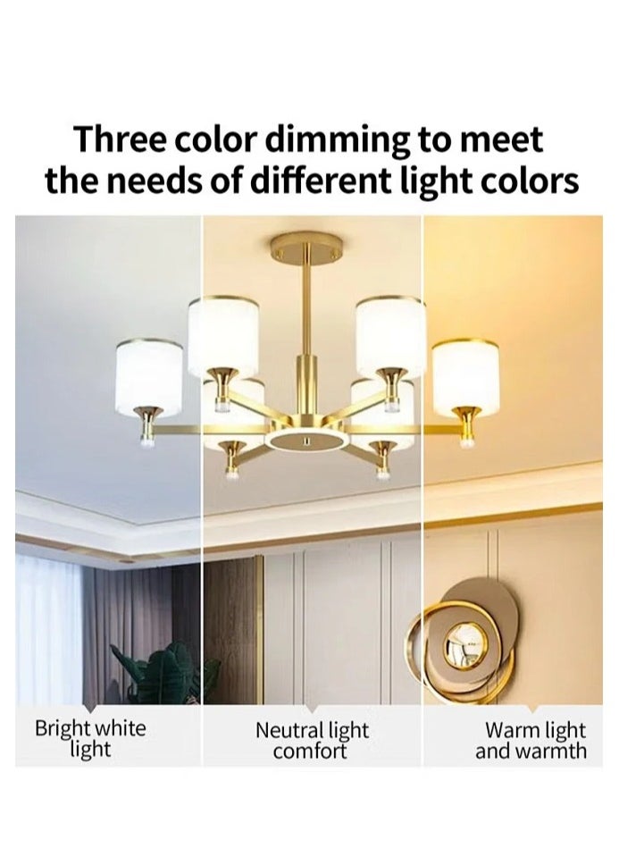 Sumkyle Chandelier Modern Ceiling Lighting 6 Lights Adjustable Industrial Mount Pendant Light Fixture For Kitchen Living Dining Room Bedroom Foyer  - Image 2