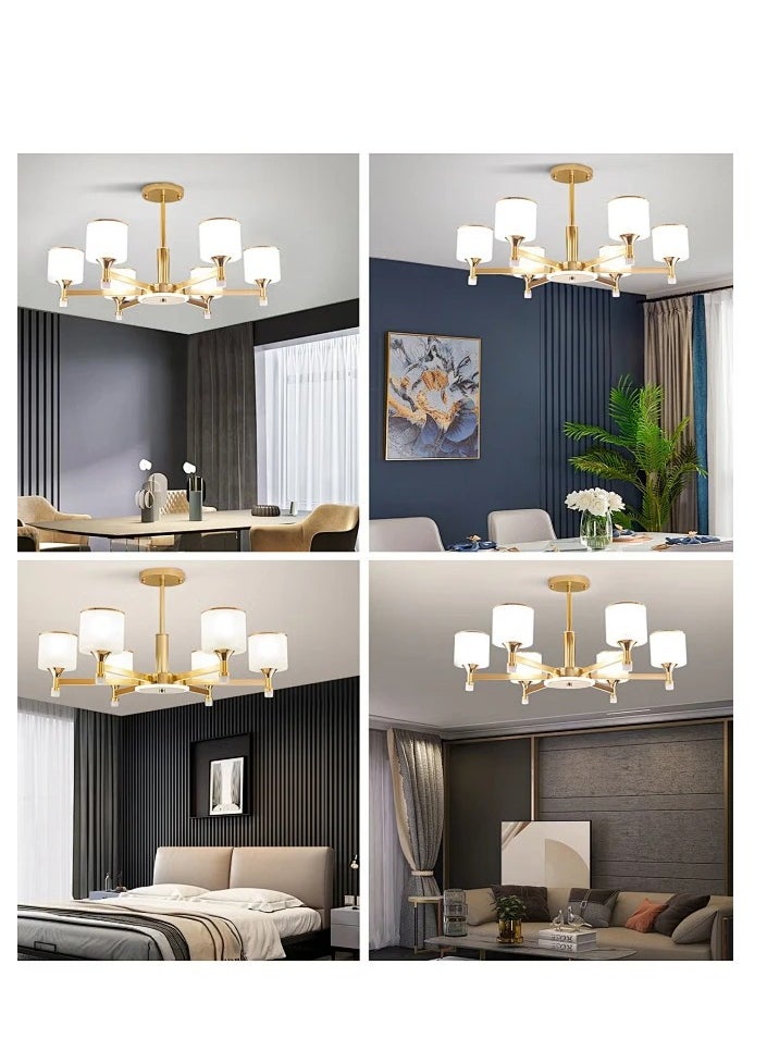 Sumkyle Chandelier Modern Ceiling Lighting 6 Lights Adjustable Industrial Mount Pendant Light Fixture For Kitchen Living Dining Room Bedroom Foyer  - Image 5