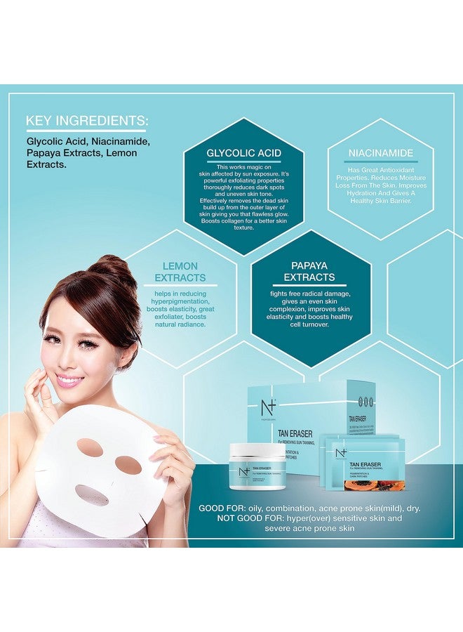 N Plus N+ Professional Tan Eraser Mask For Sun Tanning ,Pigmentation & Dark Patches, 300gms - Image 2