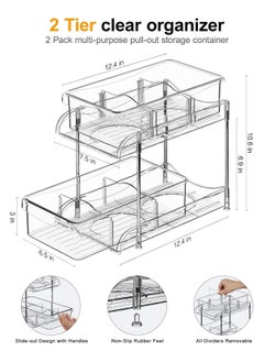 Cabinet Shelf Organizer Storage Rack Space Saving for Kitchen Counter Pantry Bathroom Cupboard Under Sink Office Table Steel Stackable Rust Resistant Heavy Duty Nonslip White (plastic, 2pc) - pzsku/ZFF548CDBC76AC397A1E7Z/45/_/1717468880/791a9b40-a544-444e-85aa-03dbe9b4b7be