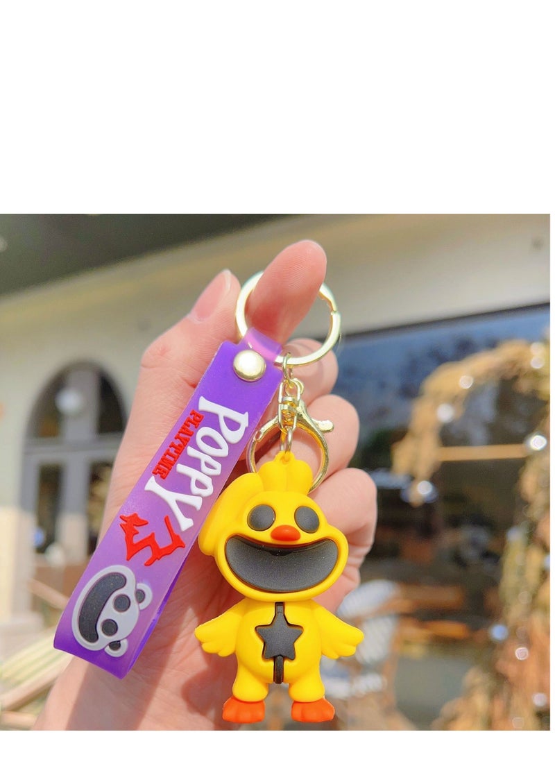 Bluejw سلسلة مفاتيح جديدة من SmilingCritters Chapter 3 CatNap، سلسلة مفاتيح Smiling Critters، سلسلة مفاتيح لطيفة من الرسوم المتحركة الكرتونية SmilingCritters لمحبي الألعاب، هدية عيد ميلاد للأطفال، 6 قطع - Image 5