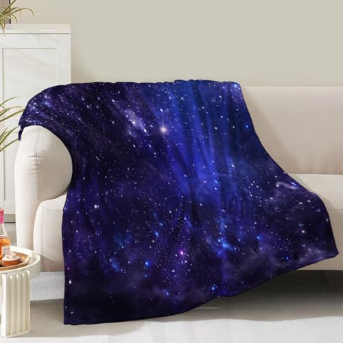 NuKuNsKf Galaxy Blanket Gifts for Boys Women Girls Birthday Christmas Valentine Presents Science Universe Outer Space Nebula Theme Decor Bedroom Living Room Couch Bed Sofa Soft Kids Adult Flannel Throw 60"x50" - Image 1