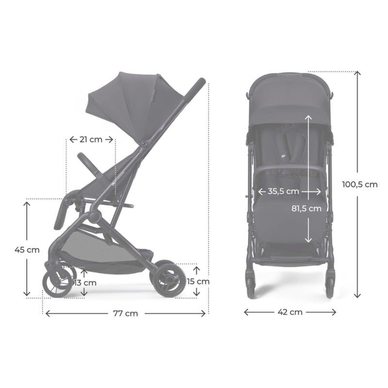 Kinderkraft - Indy 3 Compact Stroller - Black - 26879 - Image 5