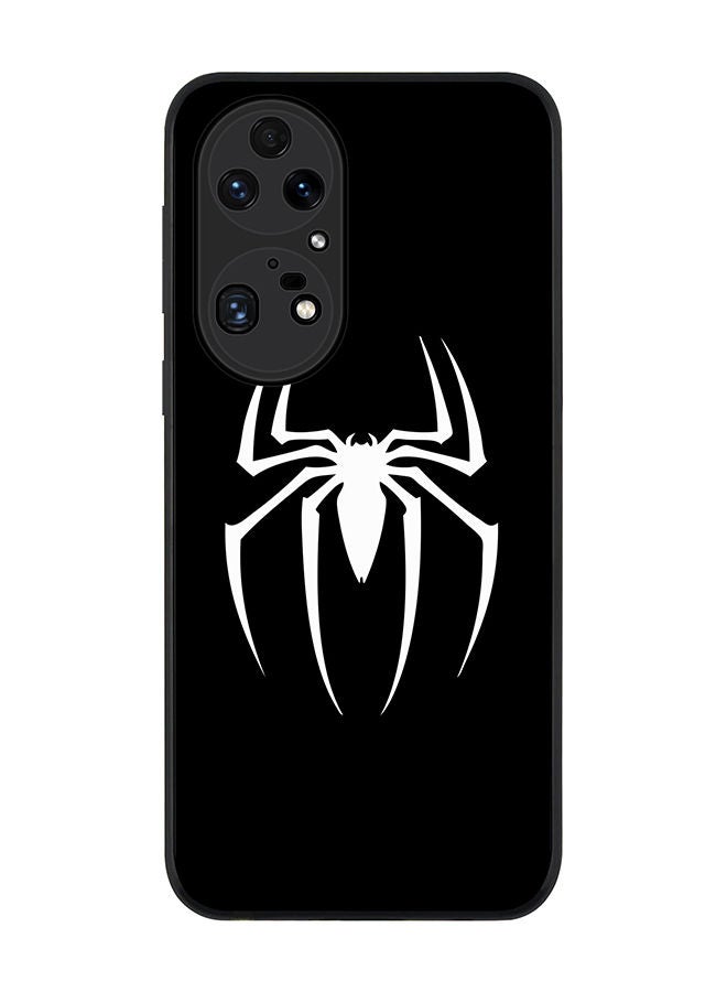 Stylizedd Rugged Black edge case for Huawei P50 Pro Slim fit Soft Case Flexible Rubber Edges Anti Drop TPU Gel Thin Cover - Spidermark (Black) - Image 1