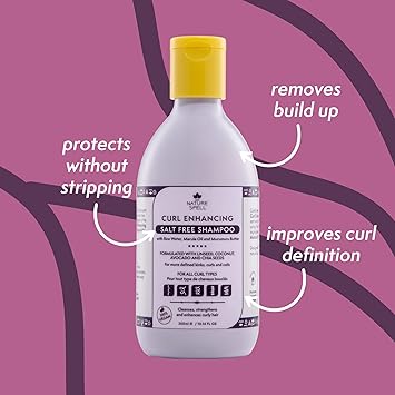 Nature Spell Curl Enhancing Shampoo by Nature Spell 300ml for Curly Hair Sulphate Free Shampoo infused with Rice Water Linseed For All Curl Types 100 Vegan Made in the UK clear - Image 2