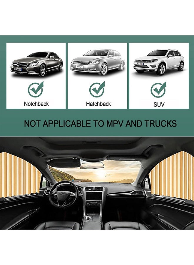 4pack car sunshade, magnetic sunshade, car curtains, side curtains, sun protection, heat insulation sunshade (gold color) - Image 4