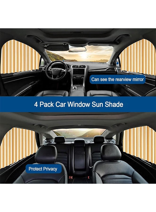 4pack car sunshade, magnetic sunshade, car curtains, side curtains, sun protection, heat insulation sunshade (gold color) - Image 2