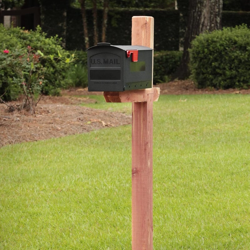 ARCHITECTURAL MAILBOXES Patriot Plastic Post Mount Mailbox, Compatibility Code E, GMB505BAM, Black, Medium Capacity - Image 2